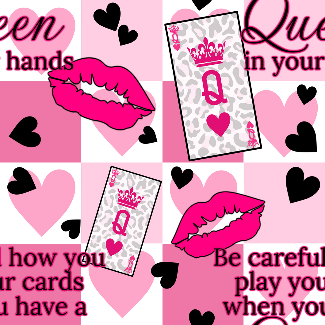 Queen of Hearts Scuba fabric Only